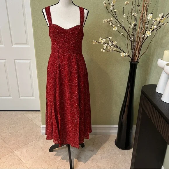 Reformation Lela Sweetheart A-line Midi Dress - Picture 4 of 13